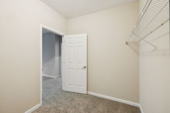Spacious walk-in closets